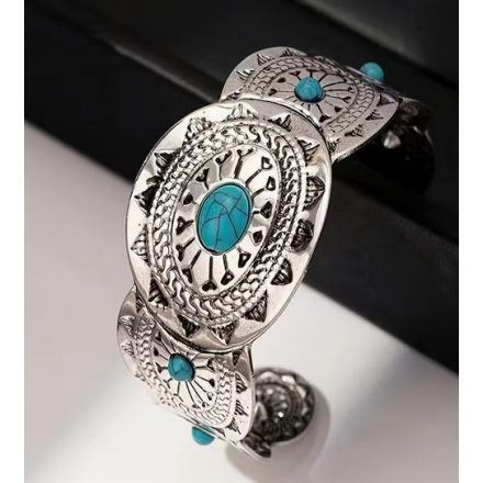 Ezüst türkiz köves karkötő karperec - ÚJ