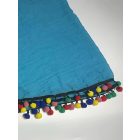 Denimkék bojtos strandszoknya - ÚJ