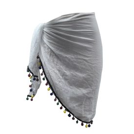 Fehér bojtos strandszoknya - ÚJ