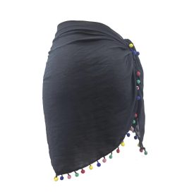 Fekete bojtos strandszoknya - ÚJ