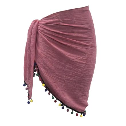 Piros bojtos strandszoknya - ÚJ