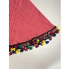 Piros bojtos strandszoknya - ÚJ