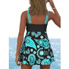 Női 3XL-es fekete-türkiz tankini - ÚJ