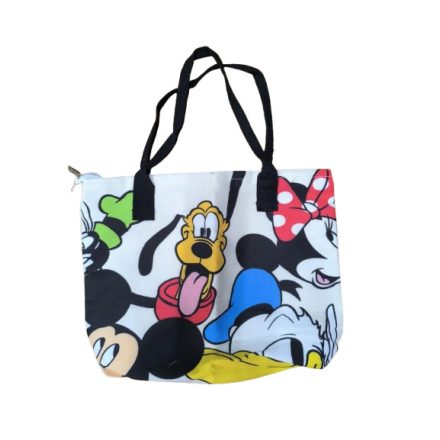 Minnie egér, Miki egér, Donald, Plútó kutya mintás vászon táska, textil táska, bevásárlótáska - ÚJ 