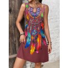 Női XL-es rózsaszín álomfogós miniruha - ÚJ