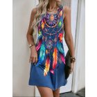 Női kék álomfogós miniruha - ÚJ