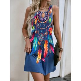 Női kék álomfogós miniruha - ÚJ