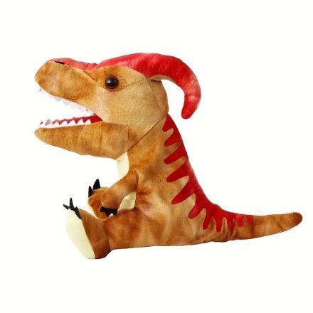 Parasaurolophus dínó, dinoszaurusz plüss kézbáb - ÚJ