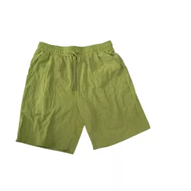 Férfi L-es zöld lenes nyári short, rövidnadrág - ÚJ