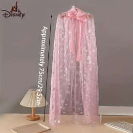 100 cm hosszú rózsaszín csillogó kapucnis palást - ÚJ