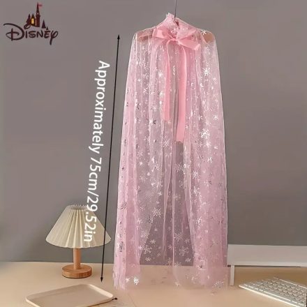 100 cm hosszú rózsaszín csillogó kapucnis palást - ÚJ