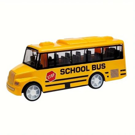 School Bus, iskolabusz fém-műanyag kisautó - ÚJ