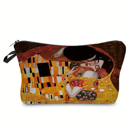 Festményes kozmetikai táska, neszesszer - Gustav Klimt: A Csók - ÚJ