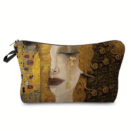 Festményes kozmetikai táska, neszesszer - Klimt: Arany könnyek - ÚJ
