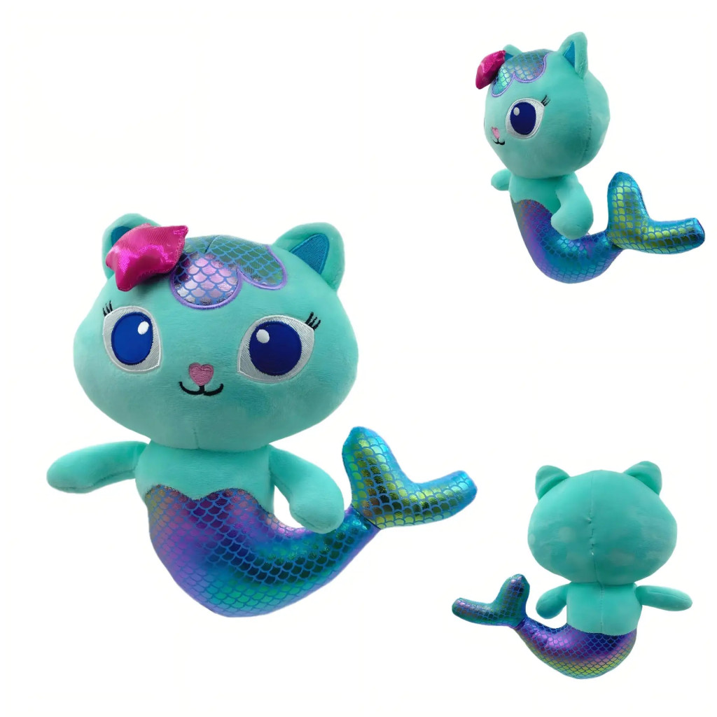 Sellő cica, macska plüss figura - Mermaid Cat - Gabi babaháza - Gabby's Dollhouse - ÚJ