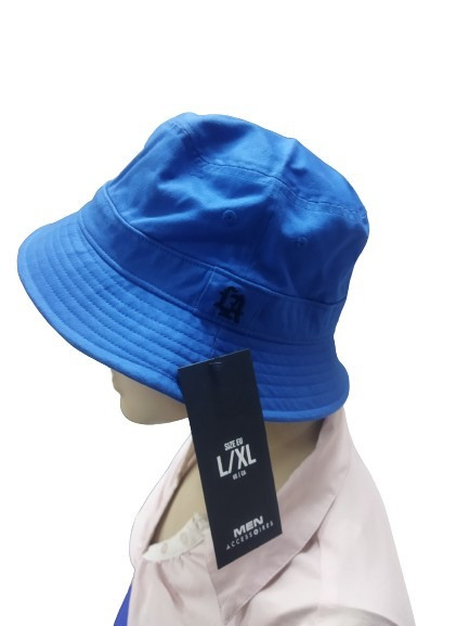 60 cm-es fejre kék vászon nyári kalap (férfi vagy fiú) - New Yorker - ÚJ