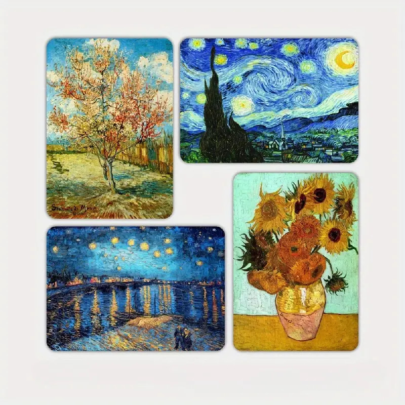 4 darabos hűtőmágnes készlet - Van Gogh - ÚJ