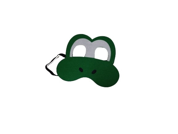 Zöld filc maszk, álarc, jelmezkiegészítő, Yoshi - Super Mario - Nintendo - ÚJ