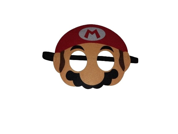 Filc maszk, álarc, jelmezkiegészítő - Mario - Super Mario - Nintendo - ÚJ