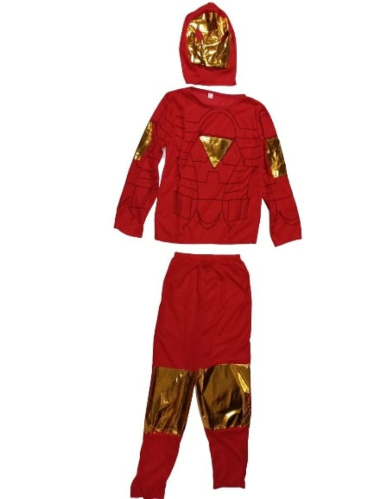4-5 évesre piros 3 részes jelmez szett - Vasember - Ironman - ÚJ