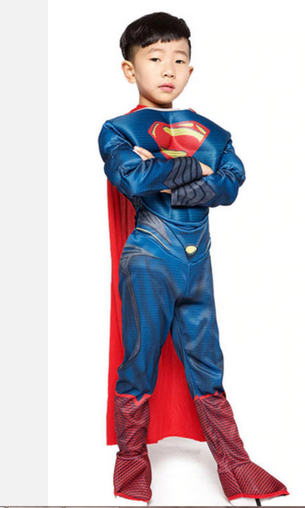 9-10 évesre izmosított új Superman jelmez palásttal - Superman - ÚJ