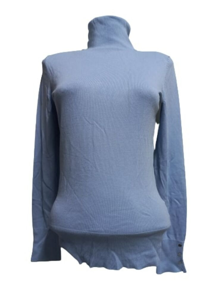 Női S-es kék vékony kötött garbónyakú felső - Orsay