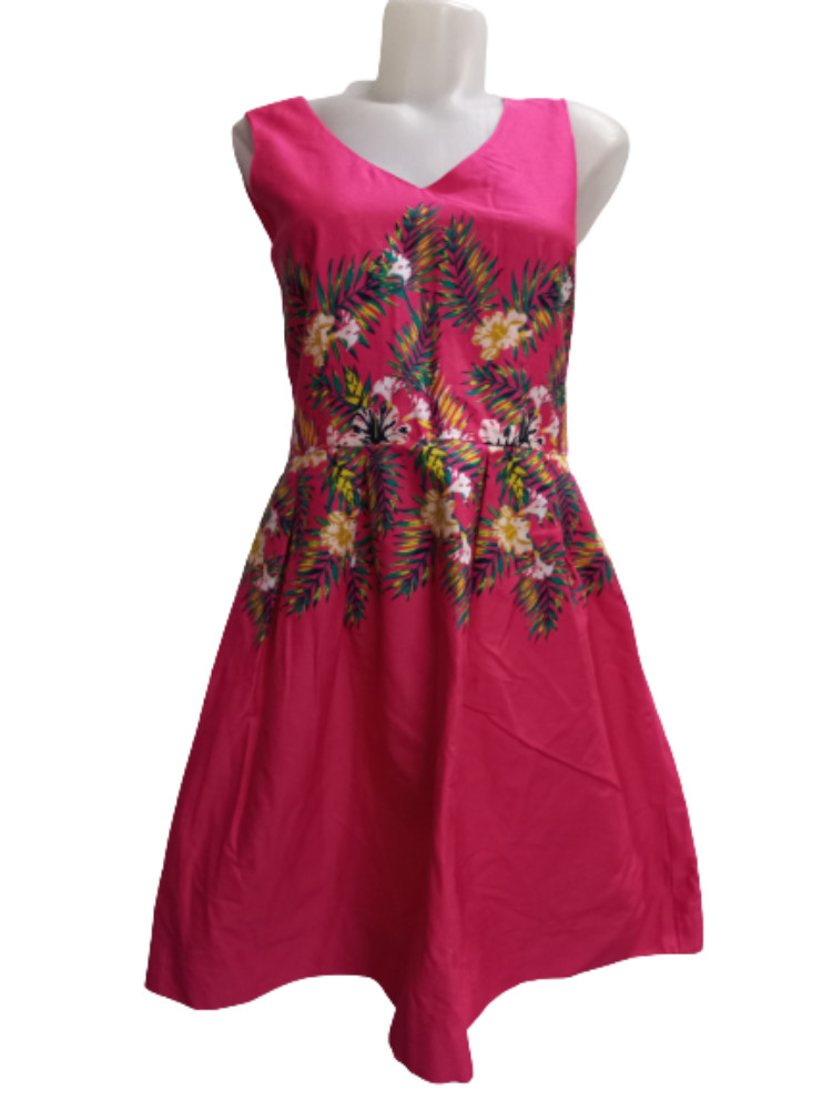 Női 38-as rózsaszín virágos ruha - Camaieu
